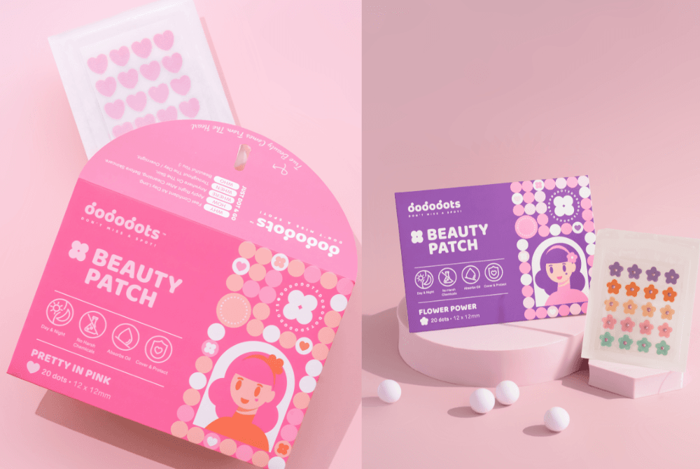 Dododots heart and star shaped pimple patches, a colourful and collectible take on acne care